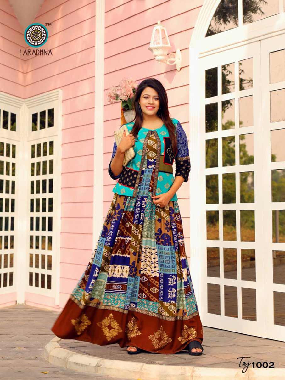 Taj Vol-2 Aradhna Printed Embroidery Kurti Manufacturer Taj Vol-2 Aradhna Printed Embroidery Kurti Manufacturer